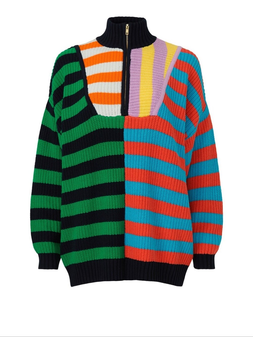 Staud Hampton sweater in cabana stripe, small - Picture 6 of 13